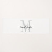 Modern Monogram Minimal Black White Yogamatte (Vorderseite (Horizontal))