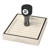 Modern Monogram Name 8 Row To Do List 4" x 5" Gummistempel (Stempel)