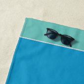 Modern Monogram Name Black Pink Flamingo Bath Towe Strandtuch (Beispiel)