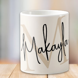 Modern Monogram Name Kaffeetasse