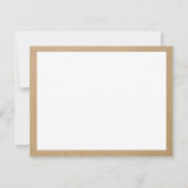 Modern Monogram Name Kraft Style Personalisiert Mitteilungskarte (Rückseite)