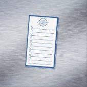 Modern Monogram Name Navy Blue To Do List Magnetische Visitenkarte (Beispiel)