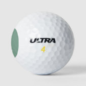 Modern Monogram Name Sage Green Golfball (Logo)