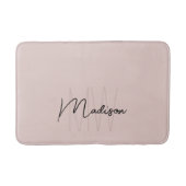 Modern Monogram Name Script Blank Pink Badematte (Vorderseite)