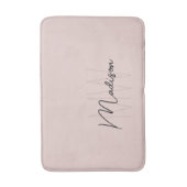 Modern Monogram Name Script Blank Pink Badematte (Vorderseite Vertikal)