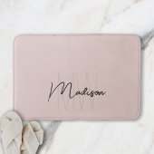 Modern Monogram Name Script Blank Pink Badematte
