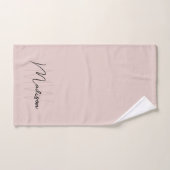 Modern Monogram Name Script Blank Pink Badhandtuch Set (Handtuch)