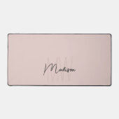Modern Monogram Name Script Blank Pink Schreibtischunterlage (Vorderseite)