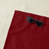 Modern Monogram Name Script Red Strandtuch (Beispiel)