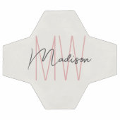 Modern Monogram Name Script Tan Pink Fußball (Flach)