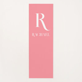 Modern Monogram Name Stilvoll rosa Yogamatte