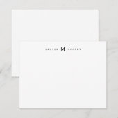 Modern Monogram Name Trendy Typografy Mitteilungskarte (Vorne/Hinten)