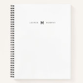 Modern Monogram Name Trendy Typografy Notebook Notizblock (Vorderseite)