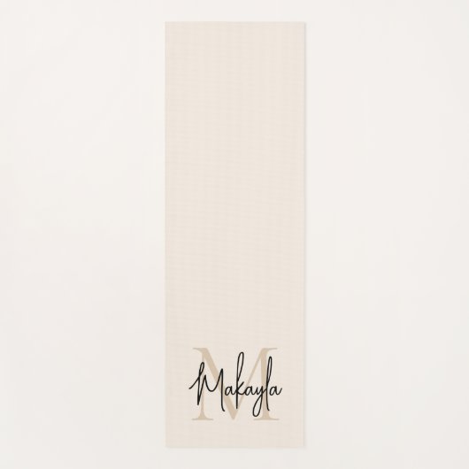 Modern Monogram Name Yogamatte (Vorderseite)