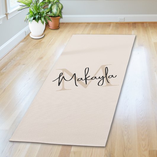 Modern Monogram Name  Yogamatte