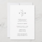 Modern Monogram Olive Leaf Bridesmaids Luncheon Einladung (Vorderseite)