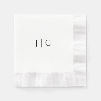 Modern Monogram Paper Napkin | ZUNEHMEND Serviette