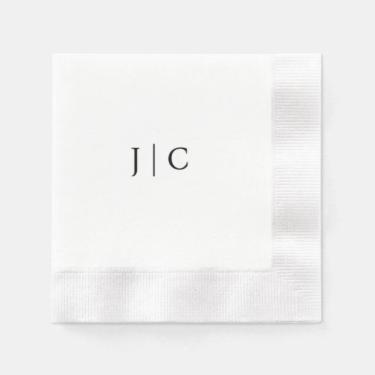 Modern Monogram Paper Napkin | ZUNEHMEND Serviette (Vorderseite)