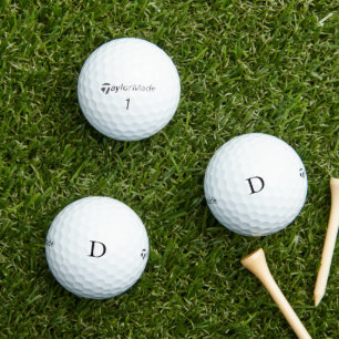 Modern Monogram Personalisiert Initial Simple Golfball