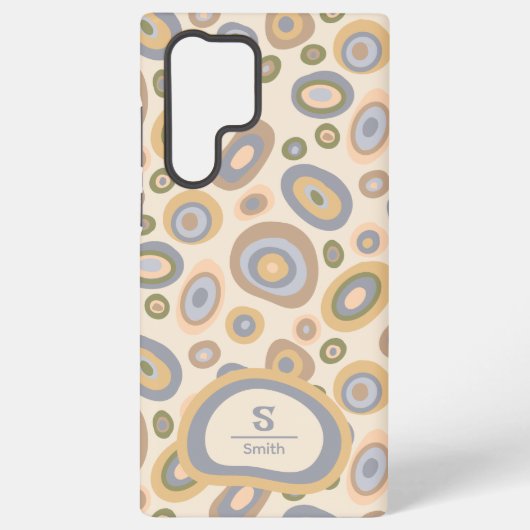 Modern Monogram Phone Case – Abstract Design Samsung Galaxy Hülle (Rückseite)