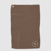 Modern Monogram Pinecone Golf Handtuch (Vorderseite)
