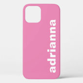 Modern Monogram Pink Case-Mate iPhone Hülle (Rückseite)