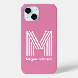 Modern Monogram Pink Case-Mate iPhone Hülle
