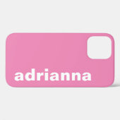 Modern Monogram Pink Case-Mate iPhone Hülle (Rückseite (Horizontal))