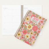 Modern Monogram Pink Floral Pattern 2023 Planer (Anzeige)