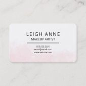 Modern Monogram Pink Gold Watercolor Square Visitenkarte (Rückseite)