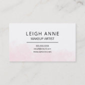 Modern Monogram Pink Gold Watercolor Triangle Visitenkarte (Rückseite)