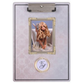 Modern Monogram Pink Lavender Doll#2 Klemmbrett (Vorderseite)