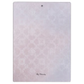 Modern Monogram Pink Lavender Doll Klemmbrett (Rückseite)