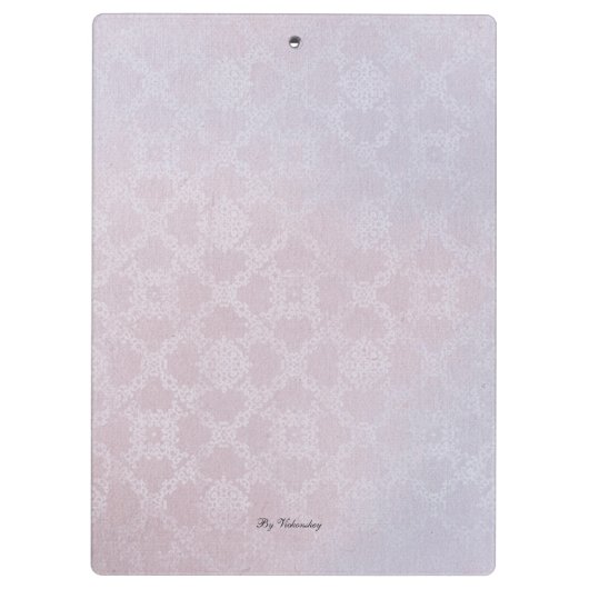 Modern Monogram Pink Lavender Doll Klemmbrett (Rückseite)