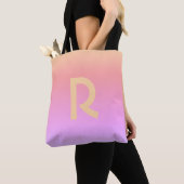 Modern Monogram Pink Lilac Ombre Tasche (Von Nahem)