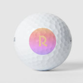 Modern Monogram Pink Lilac Peach Golfball (Vorderseite)