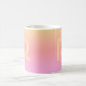 Modern Monogram Pink Lilac Peach Kaffeetasse (Mittel)