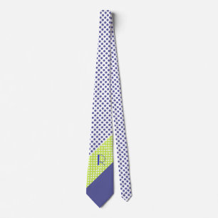 Modern Monogram Polka Dot Pattern Tie Krawatte