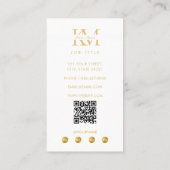 Modern Monogram Professional Gold White Marketing Visitenkarte (Rückseite)
