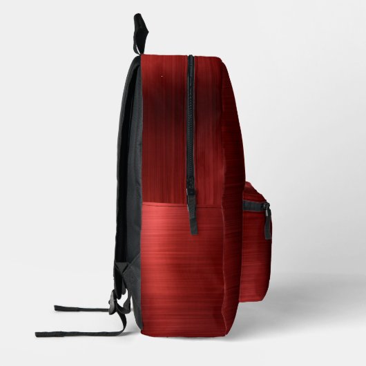 Modern Monogram Red Bedruckter Rucksack (Links)