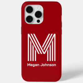 Modern Monogram Red Case-Mate iPhone Hülle