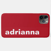 Modern Monogram Red Case-Mate iPhone Hülle (Rückseite (Horizontal))