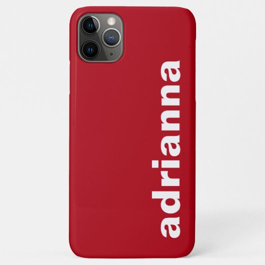 Modern Monogram Red Case-Mate iPhone Hülle (Rückseite)