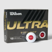 Modern Monogram Red Golfball (Verpackungen)
