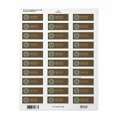 Modern Monogram Retourenadresse Label (Vorne)