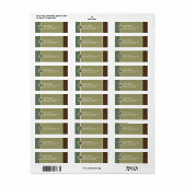 Modern Monogram Return Address Label - Grün/Braun (Vorne)