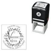 Modern Monogram Return Address Self-inking Stamp Permastempel (Beispiel)