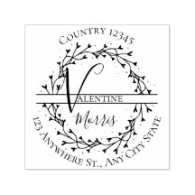 Modern Monogram Return Address Self-inking Stamp