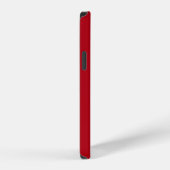 Modern Monogram Rot iPhone Hülle (Rechte Seite)