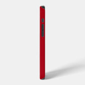 Modern Monogram Rot iPhone Hülle (Linke Seite)